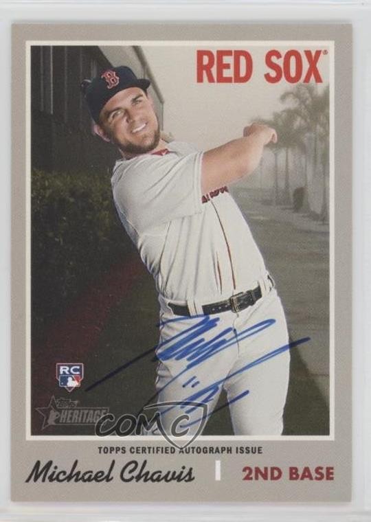 2019 Topps Heritage High Number Real One Auto Michael Chavis #ROA-MCH Auto u0u