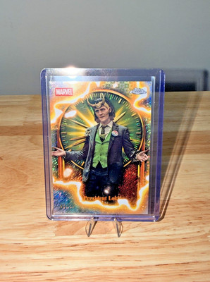 President Loki Shimmer /99 CASE HIT SSP 2025 Topps Chrome Marvel Studios