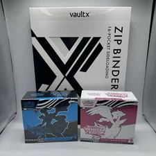 Vault X SV10.5 Black Bolt White Flare 16 Pocket Exo-Tec Zip Binder & ETB bundle