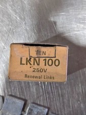 Box Of 10 Bussmann Buss Super-Lag Renewal Links LKN-100 250V NEW