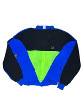 Vtg Bellwether Cycling Jacket Men’s XL Color Block Reflective USA Fleece Lined