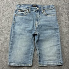 Polo Ralph Lauren Shorts Youth 7 Blue Denim Jean Bermuda Adjustable Waist