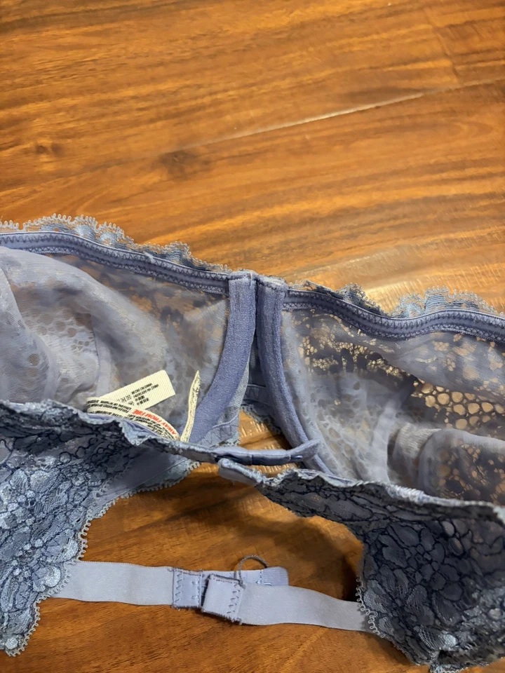 Free People Blue Lace Strap Underwear Bra Size 32DD - Image 4 of 4