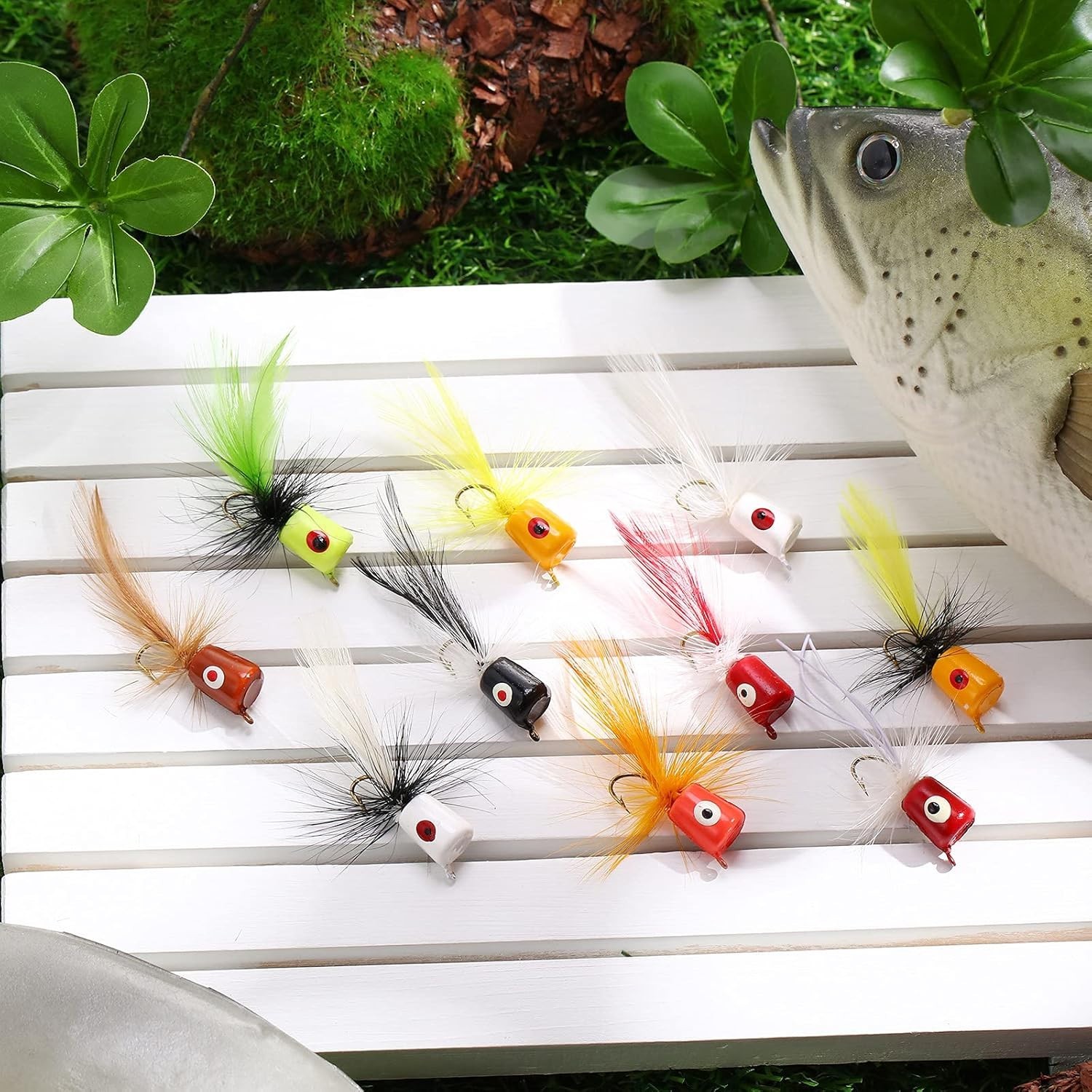 Hand-Tied Fly Fishing Flies - 40 Assorted Poppers for Anglers’ Success - Image 7