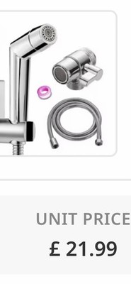 Bidet Shower Kit - ABS Chrome Toilet Shower with 2 Way Shower Diverter 1.5m NEW4