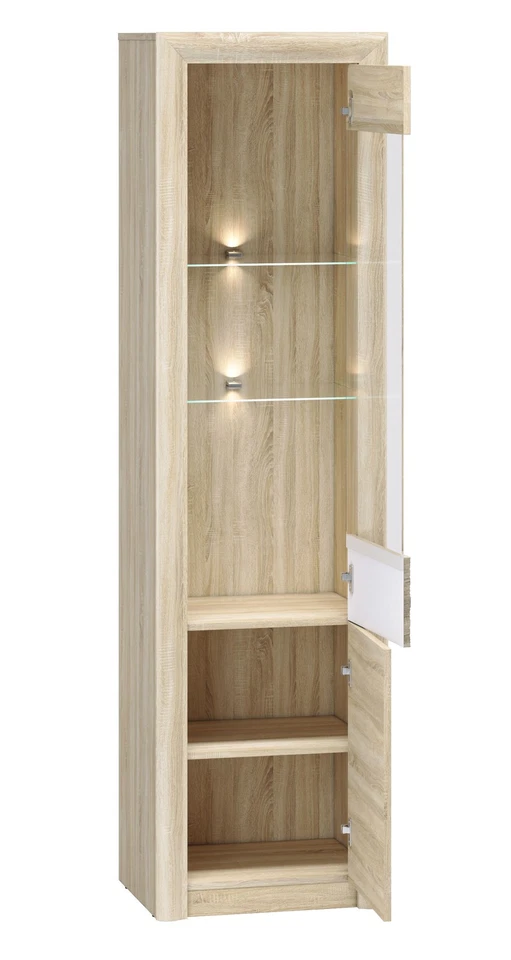Vitrine Castel Glasvitrine 55x43x201cm Sonoma Eiche hell Trüffel - Bild 3 von 4