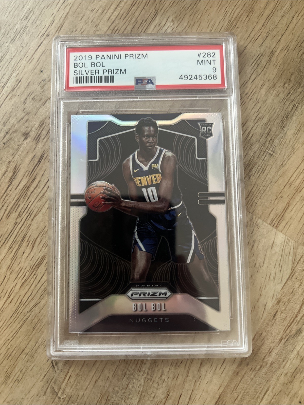 Bol Bol 2019-20 Panini Prizm Rookie Silver Rookie Denver Nuggets PSA 9