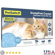ScoopFree Crystal Disposable Cat Litter Tray Fresh Scent Odor Control Dust Free