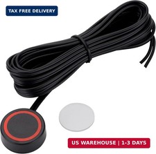 12V/24V Round Waterproof Momentary Car Horn Push Button Switch Black with Pre-so