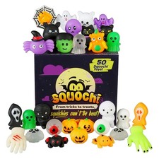 Halloween Squishy Toys 50pcs  Mini Mochi Stress Balls, Party Favors, Goodie