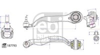 Febi Bilstein Lenker, RadaufhäNgung 187793 FüR MERCEDES-BENZ