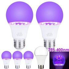 9W UV LED Black Lights Bulb E26 E27 Glow in The Dark Fluorescent Party Neon Lamp