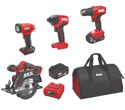 SKIL  20-Volt Brushless Cordless 4-Tool Combo Kit