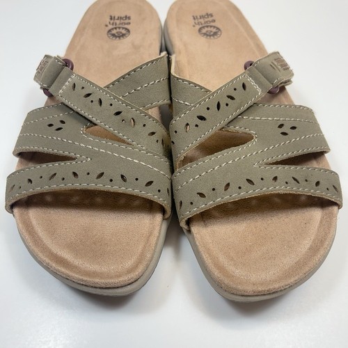 Scarpe da donna Earth Origins 9 shantel slide in pelle scamosciata marrone - Foto 4 di 12