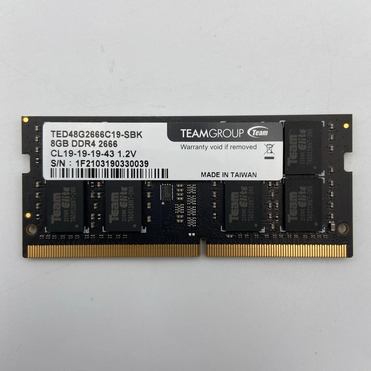 Team Group PC4-21300 (DDR4-2666) Bus Speed Computer RAM 8 GB