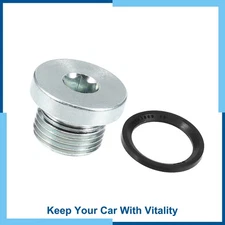 M18x1.5 Steel Engine Oil Drain Plug Screw for BMW 545i 550i 650i Silver -1 Pcs