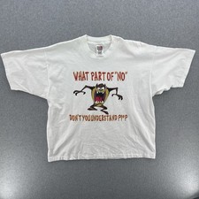 Vintage 1996 Tasmanian Devil What Part Of No Don't You Understand T Shirt XL