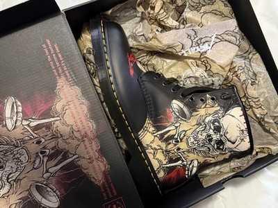 Metallica x Dr. Martens 1460 Backhand Skull Lightning Boots US M 10 /W 11~NWB