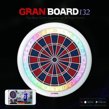 GRAN BOARD 132 White Blue/Red Bluetooth Darts Board NEW