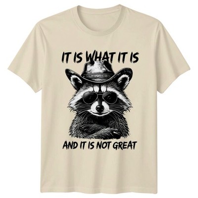 It Is What It Is T-Shirt Sarkastischer Waschbär Psychische Gesundheit Humor Geschenk für Ihn Sie