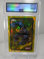 2025 Topps Chrome Marvel - Beast #177 Yellow Lava Refractor GEM MINT MPE 10!!