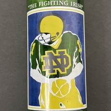 Notre Dame Fighting Irish Football 1977 National Champion 7UP Bottle Glass 1978