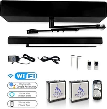 Black Color Auto Swing Door Opener with Wireless Square Handicap Sensor Switch
