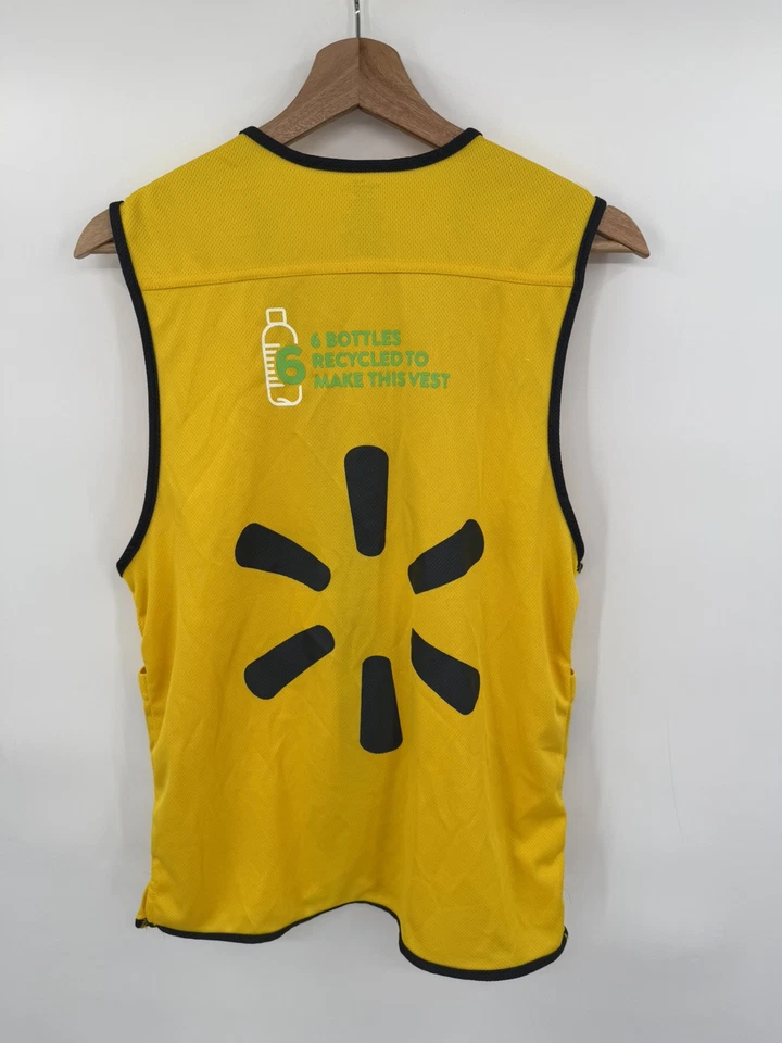 Walmart Yellow Employee Uniform Full Zip Vest Adult Size XS - Image 2 of 4