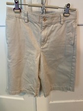 Vineyard Vines Sz 16 Shorts Boys Cotton Twill Khaki Tan Whale Nautical Adj WAIST