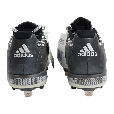 Adidas Men\'s PowerAlley 3 Metal Baseball Cleats S84756 White Black Grey Size 9 Adidas Men main image 4