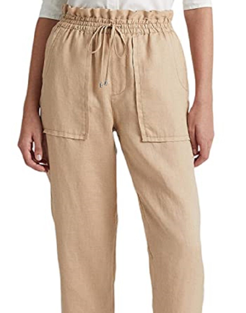 Ralph Lauren Women's Linen Ankle Pants Brown Size 14 eBay