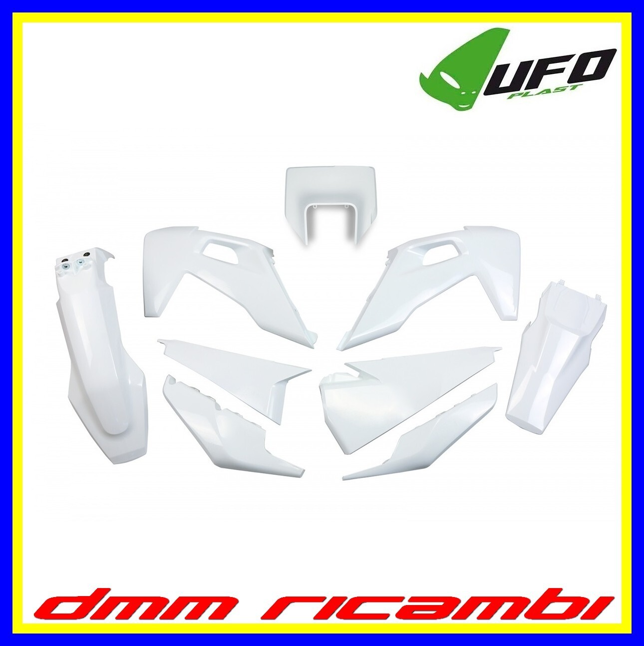 Kit plastiche UFO plast HUSQVARNA FE 250 350 450 501 4T 2020 2021 (Bianco 2022)