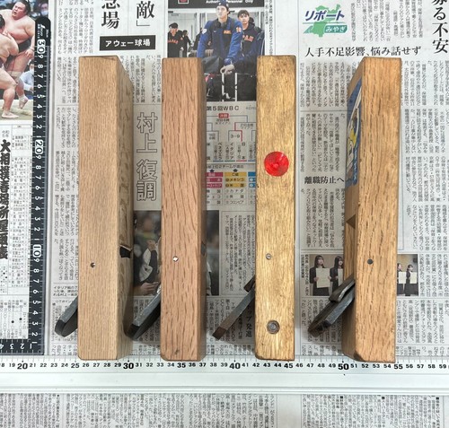 Japanese Vintage Carpenter Tool Hand Plane 4set made by blacksmith/Chisel f29 - Picture 13 of 21