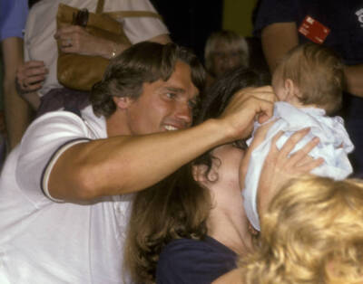 Arnold Schwarzenegger at Sixth Annual Robert F Kennedy Celebrity T- Old Photo 12