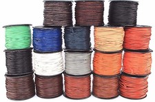 Genuine Round Leather Cord 1.5 MM 1/16" DIY Craft Supplies 10 meters yards 10m