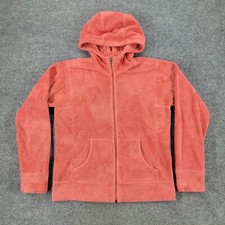 Patagonia Jacket Women's Medium Salmon Pink Full Zip Hoodie Fleece Long Sleeve