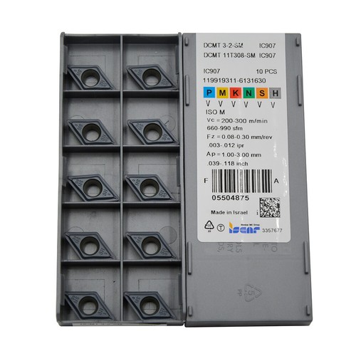 10pcs DCMT11T308-SM DCMT3-2-SM IC907 CNC Carbide Inserts - Picture 2 of 7