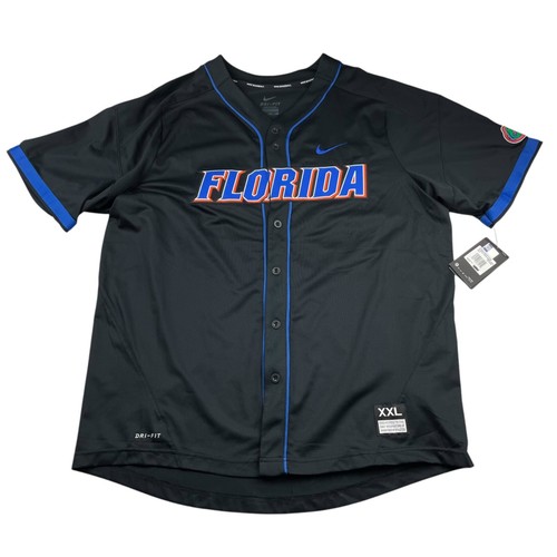 NEW Florida Gators x Nike Full Button Replica Baseball Jersey Black • 2XL - Picture 2 of 11