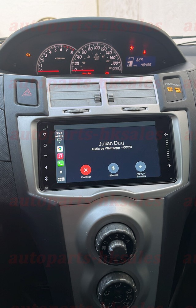 For Toyota Yaris 2007-2011 Apple Carplay Car Radio Android 13 GPS Stereo + Cam