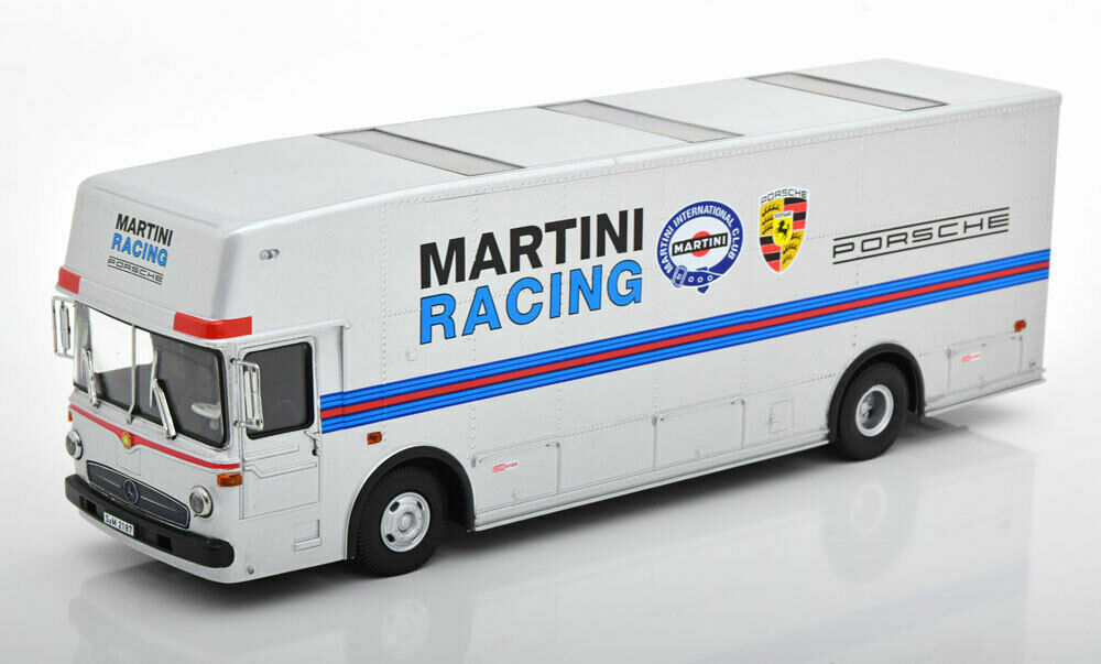 Schuco 1966 Mercedes Benz O317 Porsche race transporter 1:43 LE