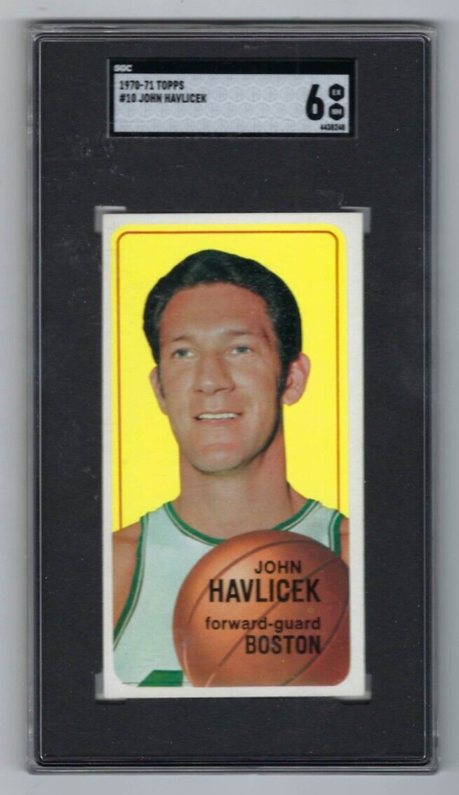 1970 Topps basketball card #10 John Havlicek Boston Celtics graded SGC 6