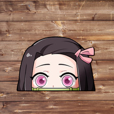 Custom Nezuko Fanart Peeker Anime Car Stickers And Jdm Decals Custom Nezuko Fanart Peeker Anime Car Stickers And Jdm Decals
