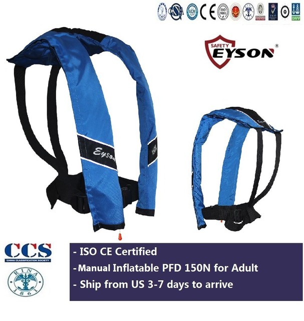 CE Certified Life Saving Jacket Neck Vest Manual Inflatable 150N Eyson for Adult eBay