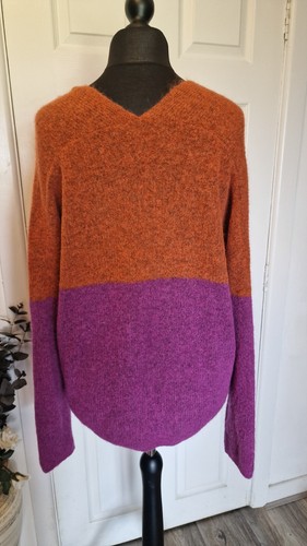 Mos Mosh size M Alpaca mix pullover in pink and rust - Picture 7 of 13