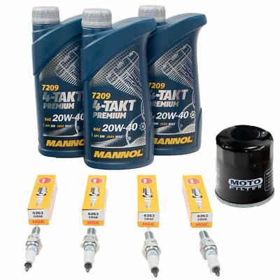 3L Öl für Yamaha FZR 600 Genesis 1991-1993 Inspektion Paket Ölfilter Zündkerzen