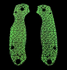 Spyderco Para 3 Scales ~ Authentic Black G-10 Celtic  Pattern C223GP (No Knife)