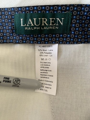 Lauren Ralph Lauren Mens Classic Fit UltraFlex Edgewood Brown Pants 44x30 NWT - Picture 5 of 10