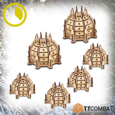 SFG176 TTCombat - Sci-Fi-Gothic - MECHARIUM RADAR DOMES- (WH40k, Terrain)