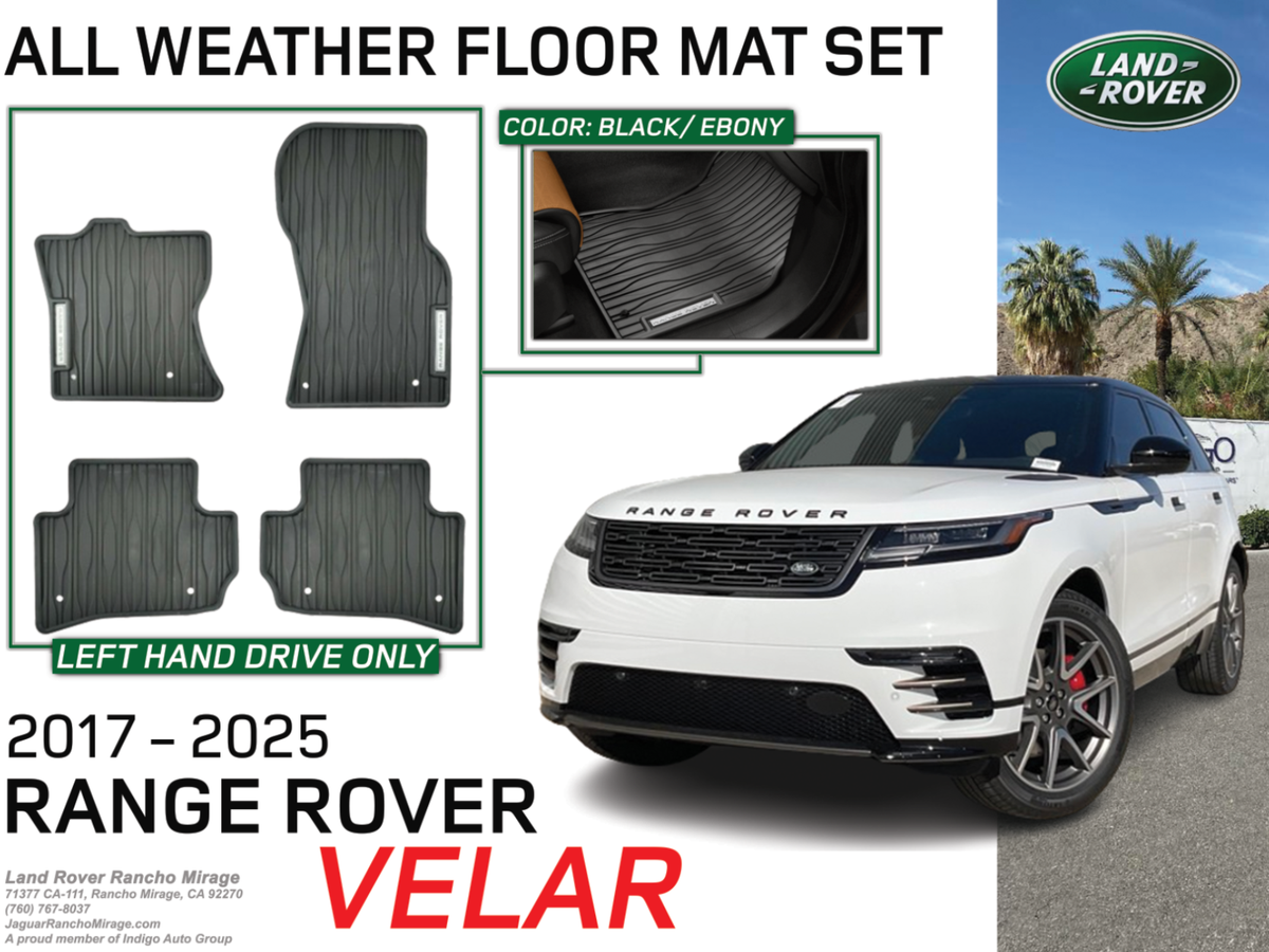 Range Rover Velar LHD All Weather Rubber Floor Mats Set Genuine 