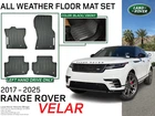 Range Rover Velar LHD All Weather Rubber Floor Mats Set Genuine New VPLYS0413